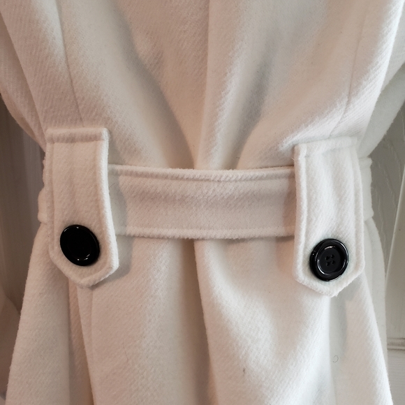 R.Jstory Black and White Belted Coat M - Picture 5 of 11